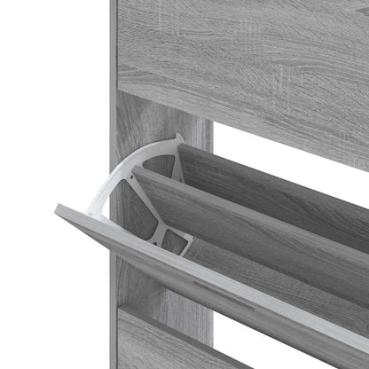 Scarpiera Grigio Sonoma 63x24x147 cm in Legno Multistrato