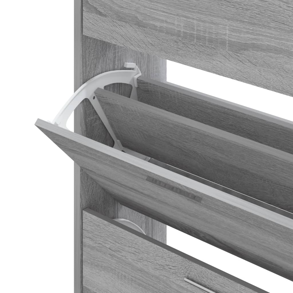 Scarpiera Grigio Sonoma 63x24x103 cm in Legno Multistrato - homemem39