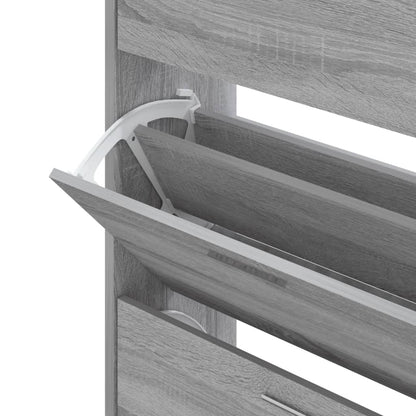 Scarpiera Grigio Sonoma 63x24x103 cm in Legno Multistrato - homemem39