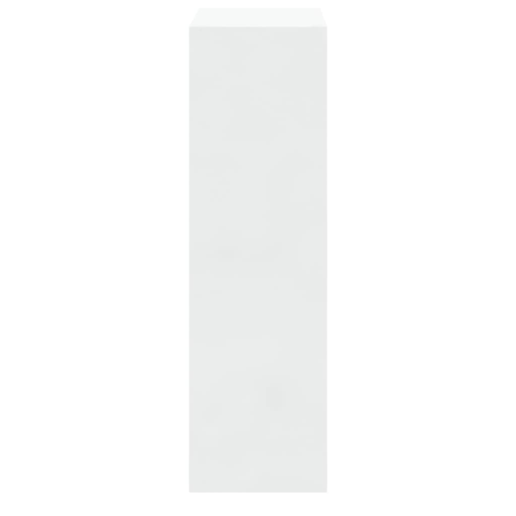 Scarpiera Bianco Lucido 63x24x81 cm in Legno Multistrato
