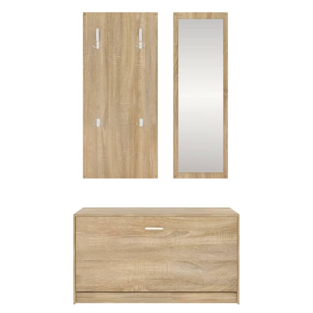 Set Scarpiera 3 in 1 Rovere Sonoma Legno Aggregato