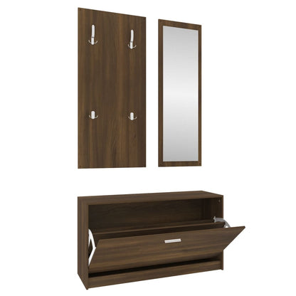 Set Scarpiere 3 in 1 rovere marrone in Legno Multistrato