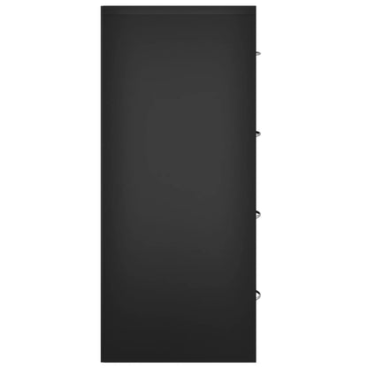 Credenza con 4 Cassetti 60x30,5x71 cm Nera - homemem39