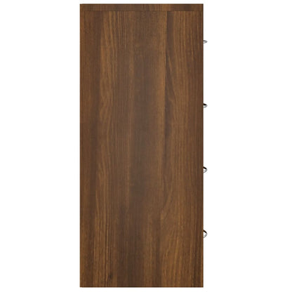 Credenza con 4 Cassetti 60x30,5x71 cm Rovere marrone - homemem39
