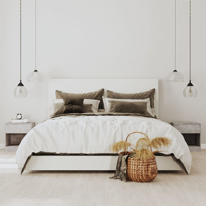 Comodini 2 pz con Cassetto Grigio Cemento - homemem39