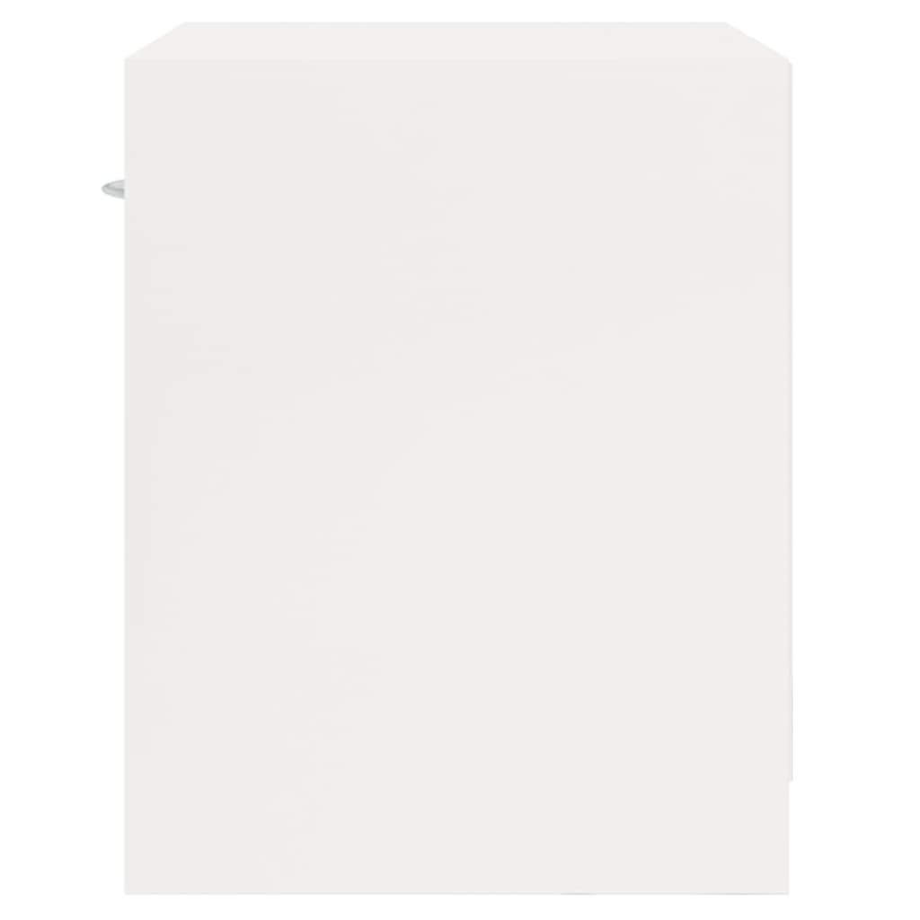 Comodini 2 pz con Cassetto in Bianco Lucido - homemem39