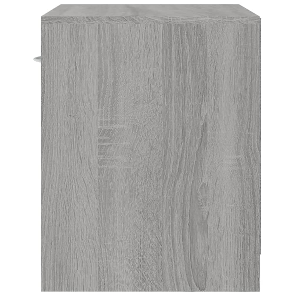 Comodino 2 pz con Cassetto Grigio Sonoma - homemem39