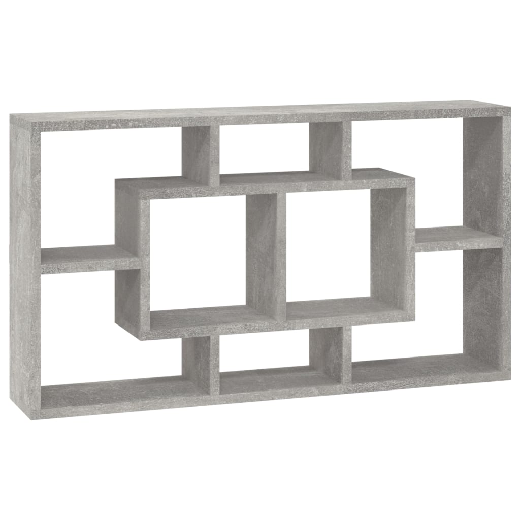Scaffale a Muro 8 Scomparti Grigio Cemento | homemem39