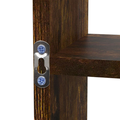 Scaffale a Muro 8 Scomparti Rovere Fumo | homemem39