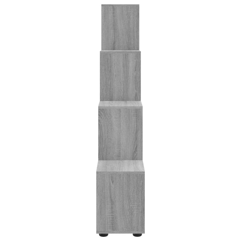 Libreria a Scala Grigio Sonoma 142 cm in Legno Multistrato