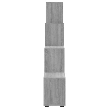 Libreria a Scala Grigio Sonoma 142 cm in Legno Multistrato
