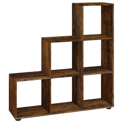 Libreria a Scala Rovere Fumo 107 cm in Legno Multistrato