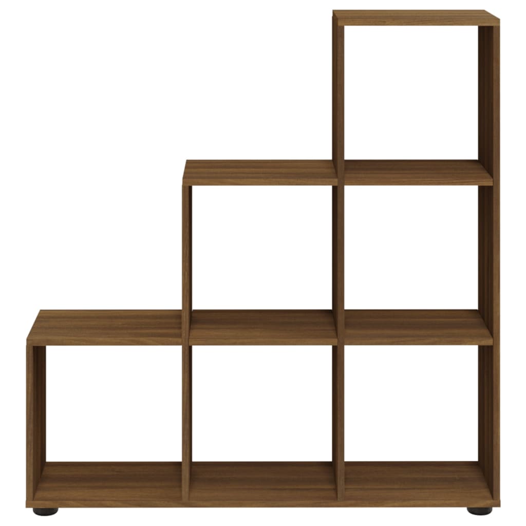 Libreria a Scala Rovere Marrone 107 cm in Legno Multistrato