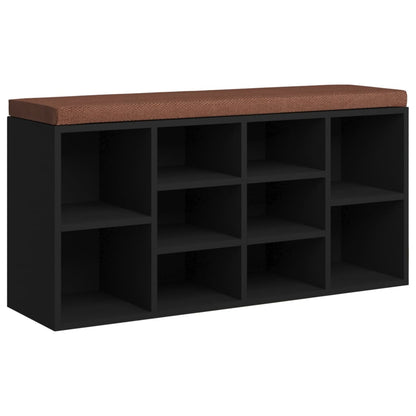 Scarpiera Nera 103x30x48 cm in Legno Multistrato | homemem39