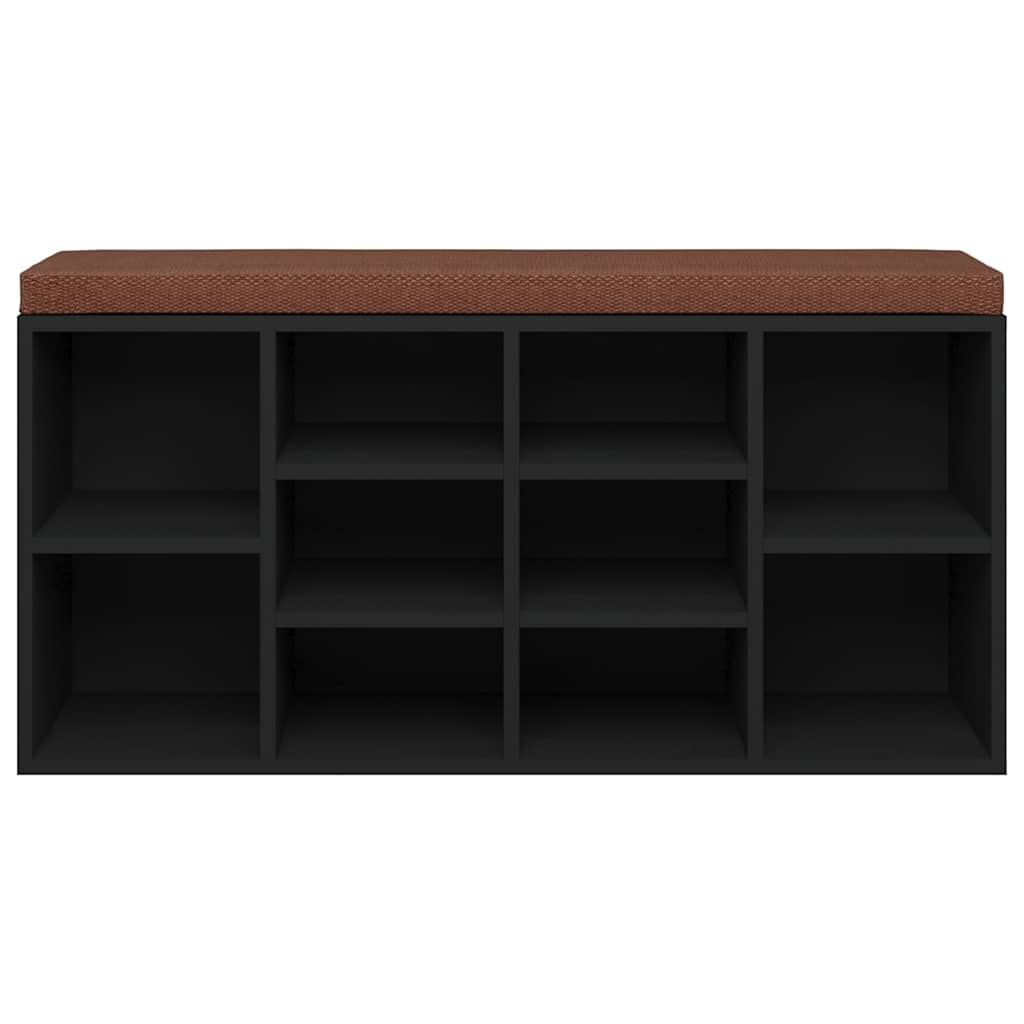 Scarpiera Nera 103x30x48 cm in Legno Multistrato
