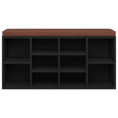 Scarpiera Nera 103x30x48 cm in Legno Multistrato