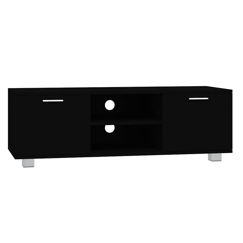 Mobile Porta TV Nero 120x40,5x35 cm in Legno Multistrato
