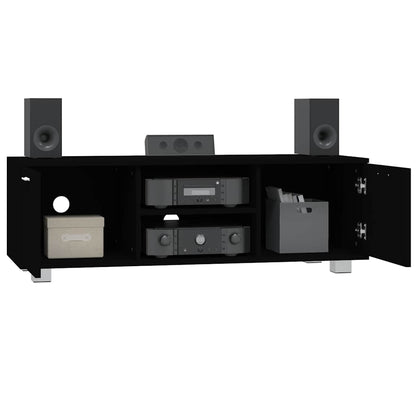 Mobile Porta TV Nero 120x40,5x35 cm in Legno Multistrato