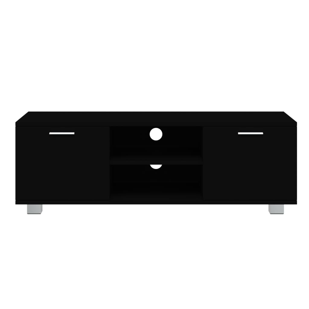 Mobile Porta TV Nero 120x40,5x35 cm in Legno Multistrato