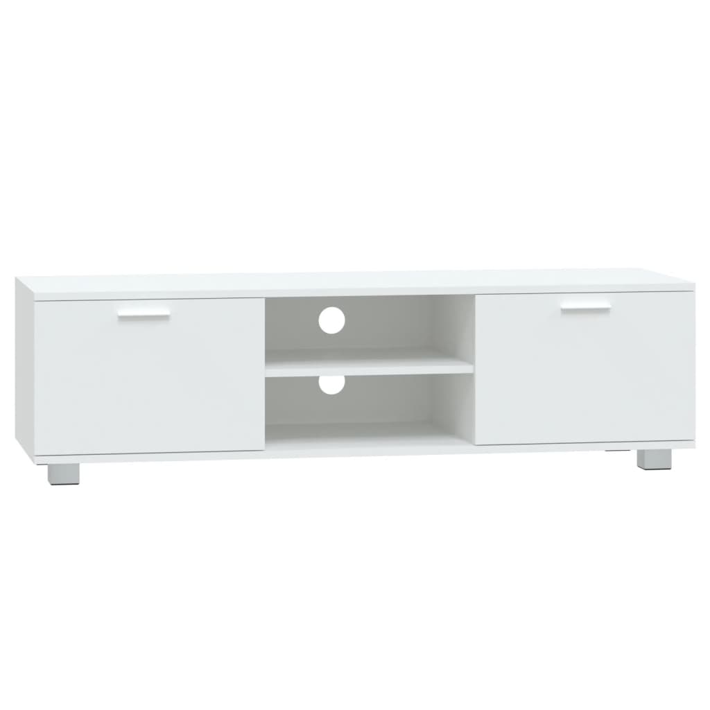 Mobile Porta TV Bianco 140x40,5x35 cm in Legno Multistrato - homemem39
