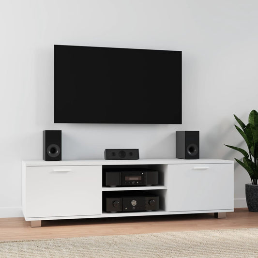 Mobile Porta TV Bianco 140x40,5x35 cm in Legno Multistrato - homemem39