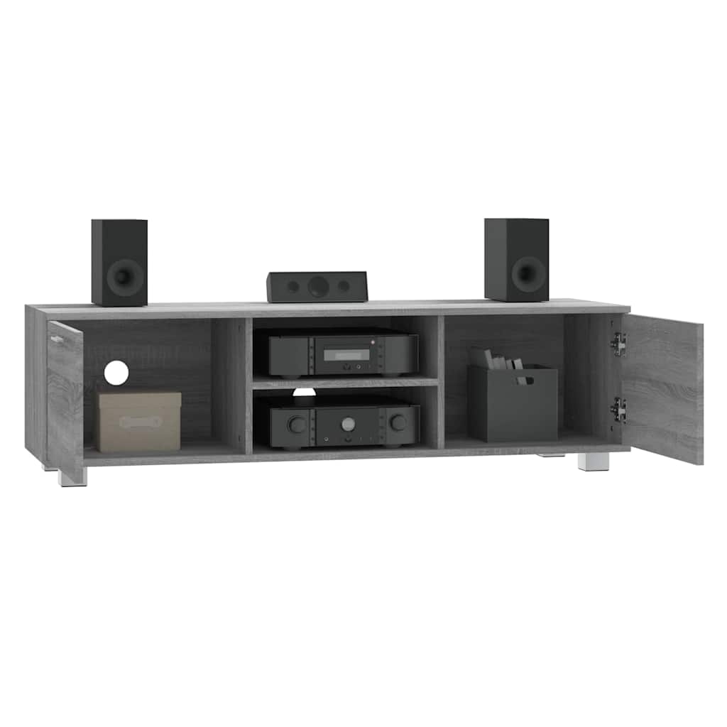 Mobile TV Grigio Sonoma 140x40,5x35 cm in Legno Multistrato | homemem39