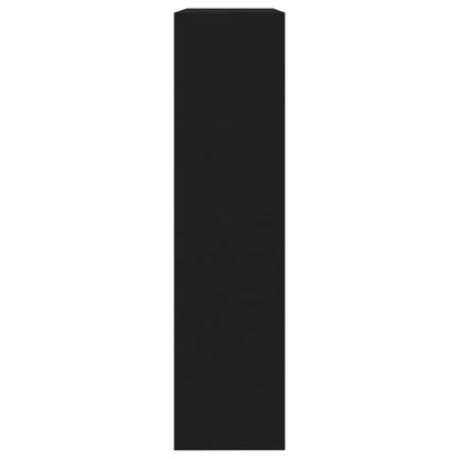 Scarpiera con Specchio a 2 Livelli Nera 63x17x67 cm