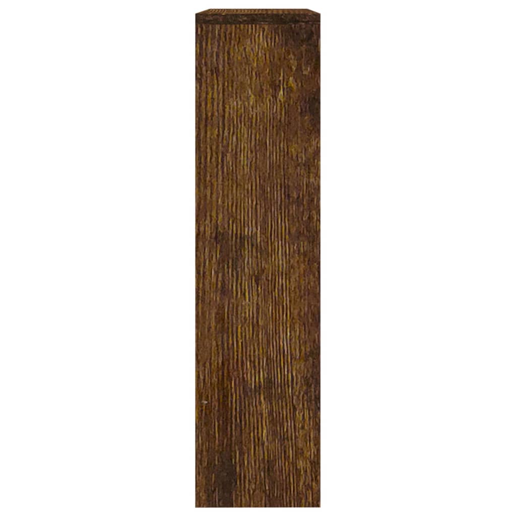 Scarpiera con Specchio a 2 Livelli Rovere fumo 63x17x67 cm