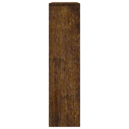 Scarpiera con Specchio a 2 Livelli Rovere fumo 63x17x67 cm