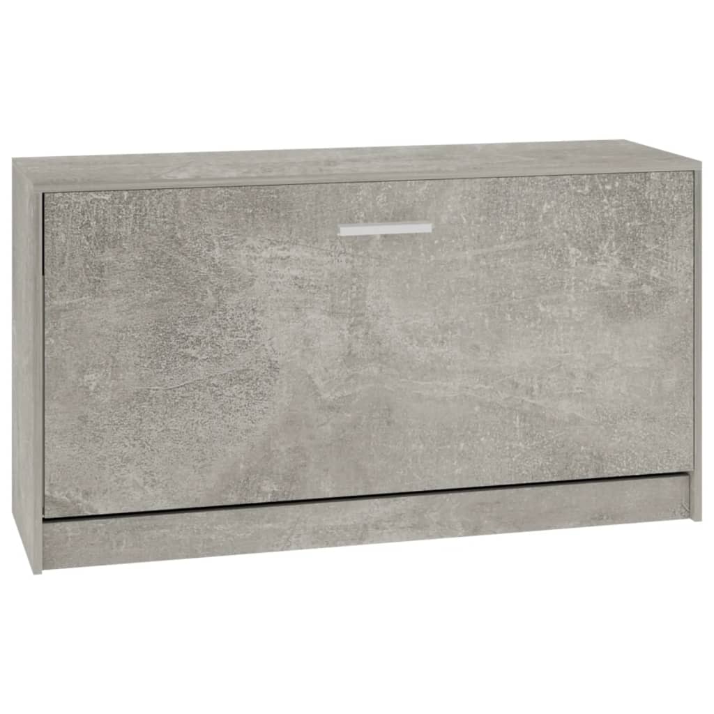 Scarpiera Grigio Cemento 80x24x45 cm in Legno Multistrato - homemem39