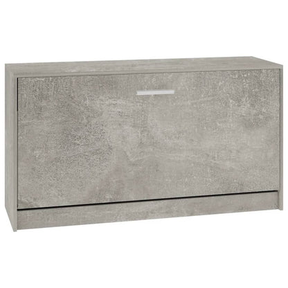 Scarpiera Grigio Cemento 80x24x45 cm in Legno Multistrato - homemem39
