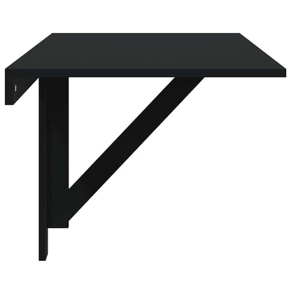 Tavolino da Parete Pieghevole Nero 110x38x75 cm in Multistrato | homemem39