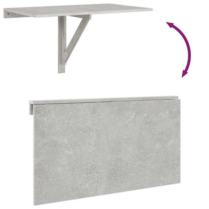 Tavolino Muro Pieghevole Grigio Cemento 100x60x56cm Multistrato | homemem39