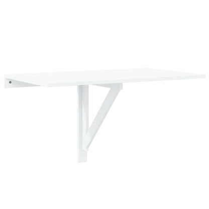 Tavolino Muro Pieghevole Bianco Lucido 100x60x56 cm Multistrato