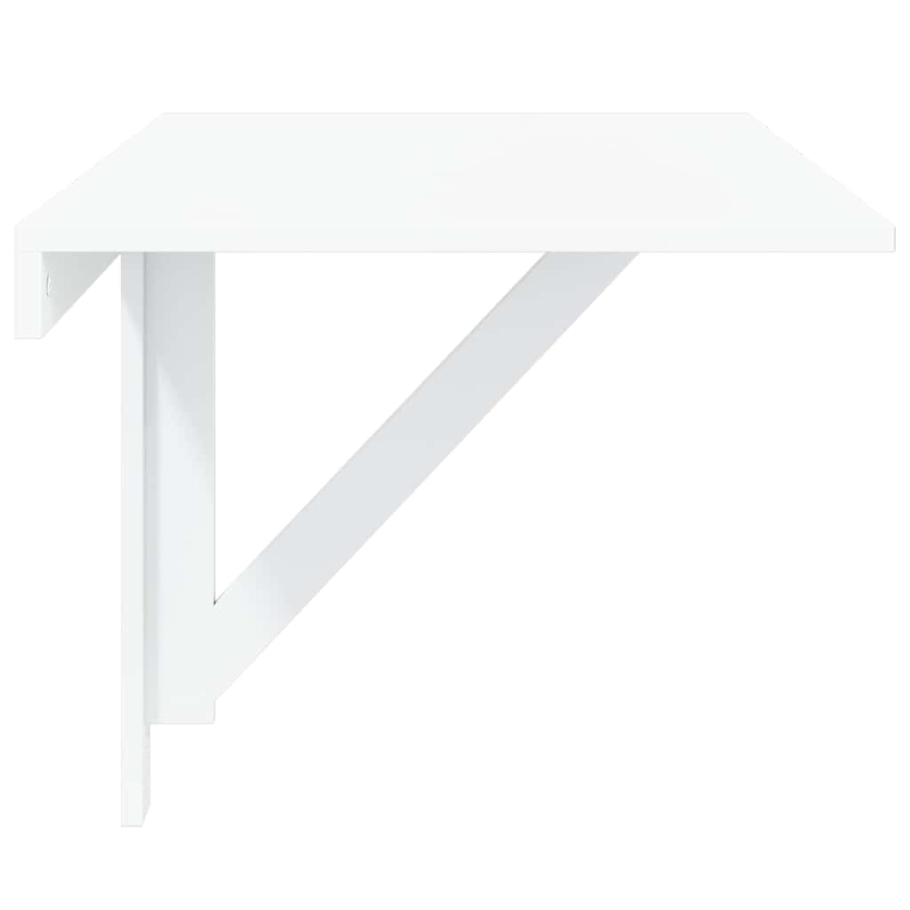 Tavolino Muro Pieghevole Bianco Lucido 100x60x56 cm Multistrato | homemem39