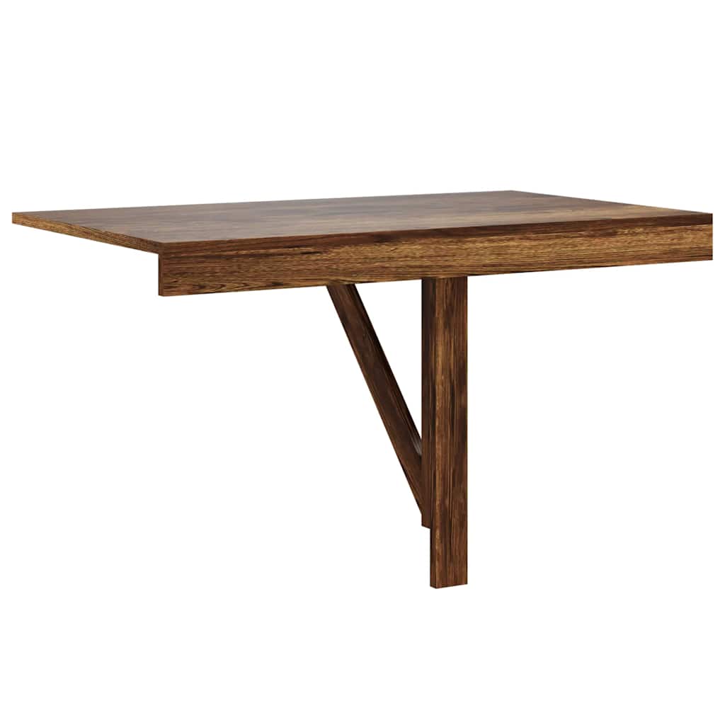 Tavolino Parete Pieghevole Rovere Fumo 100x60x56 cm Multistrato