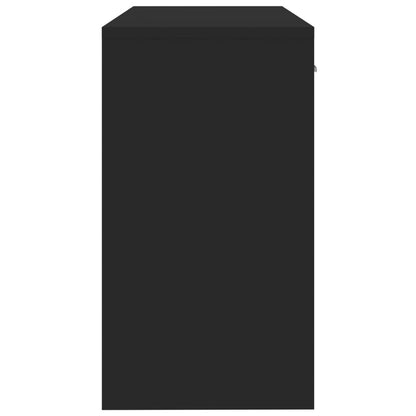 Scrivania Cassetto Nero 100x40x73cm Legno Multistrato