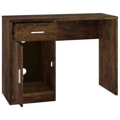 Scrivania Cassetto rovere fumo 100x40x73cm Legno Multistrato | homemem39