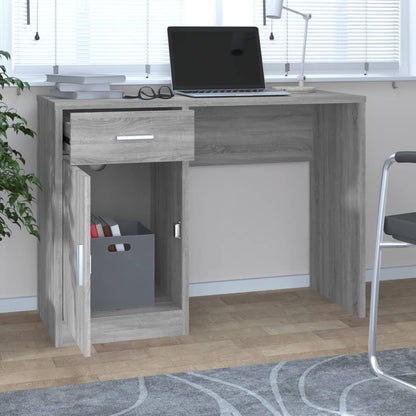 Scrivania Cassetto grigio sonoma 100x40x73cm Legno Multistrato | homemem39