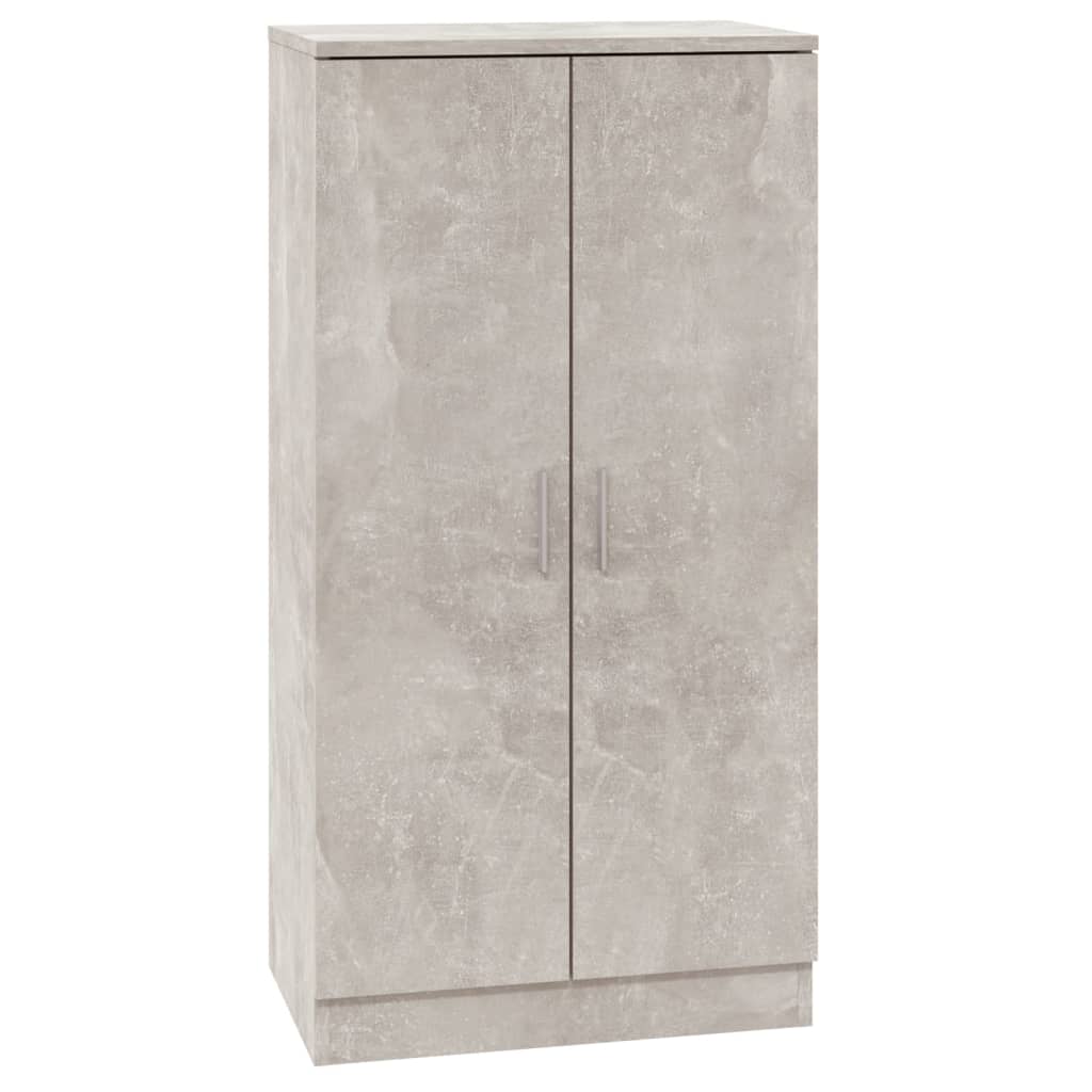 Scarpiera Grigio Cemento 55x35x108 cm in Legno Multistrato - homemem39