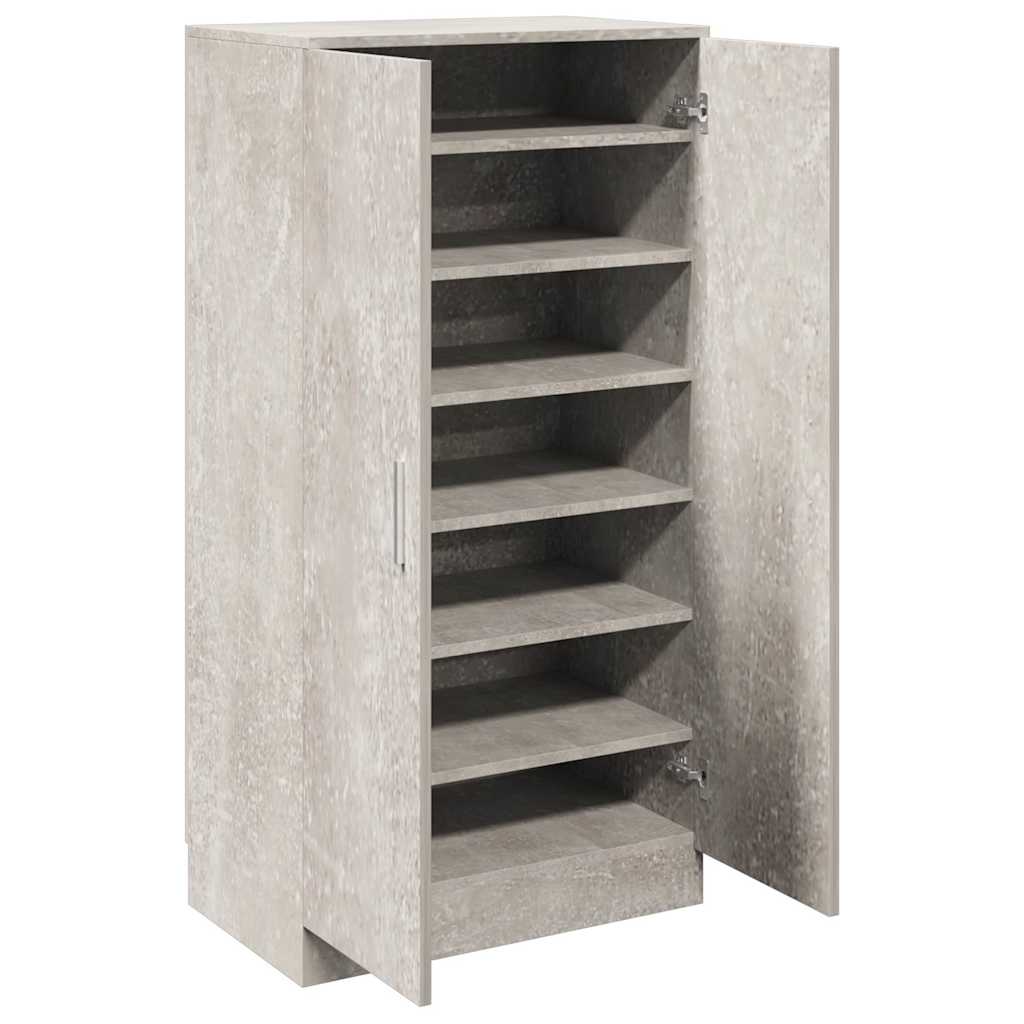 Scarpiera Grigio Cemento 55x35x108 cm in Legno Multistrato | homemem39