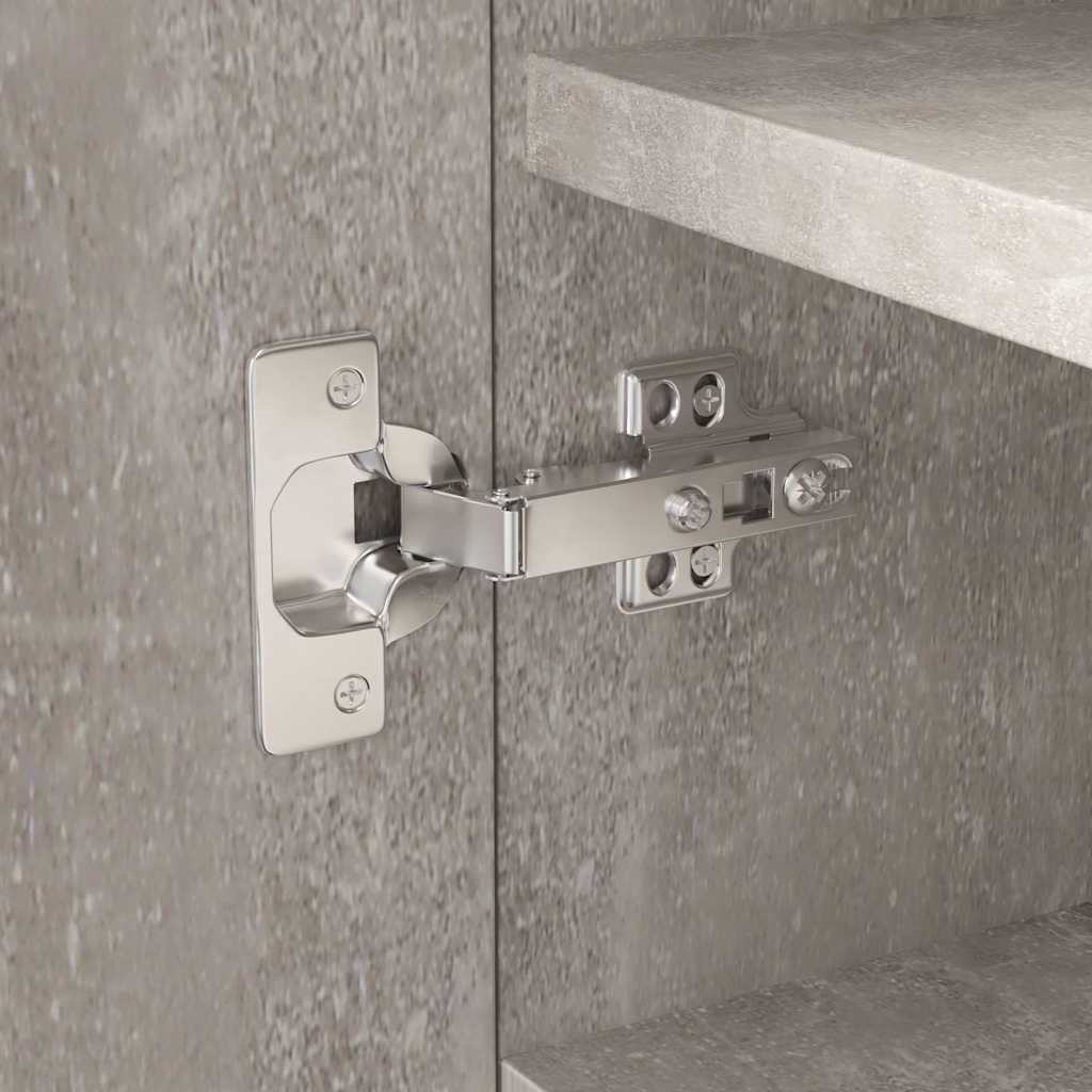 Scarpiera Grigio Cemento 55x35x108 cm in Legno Multistrato | homemem39