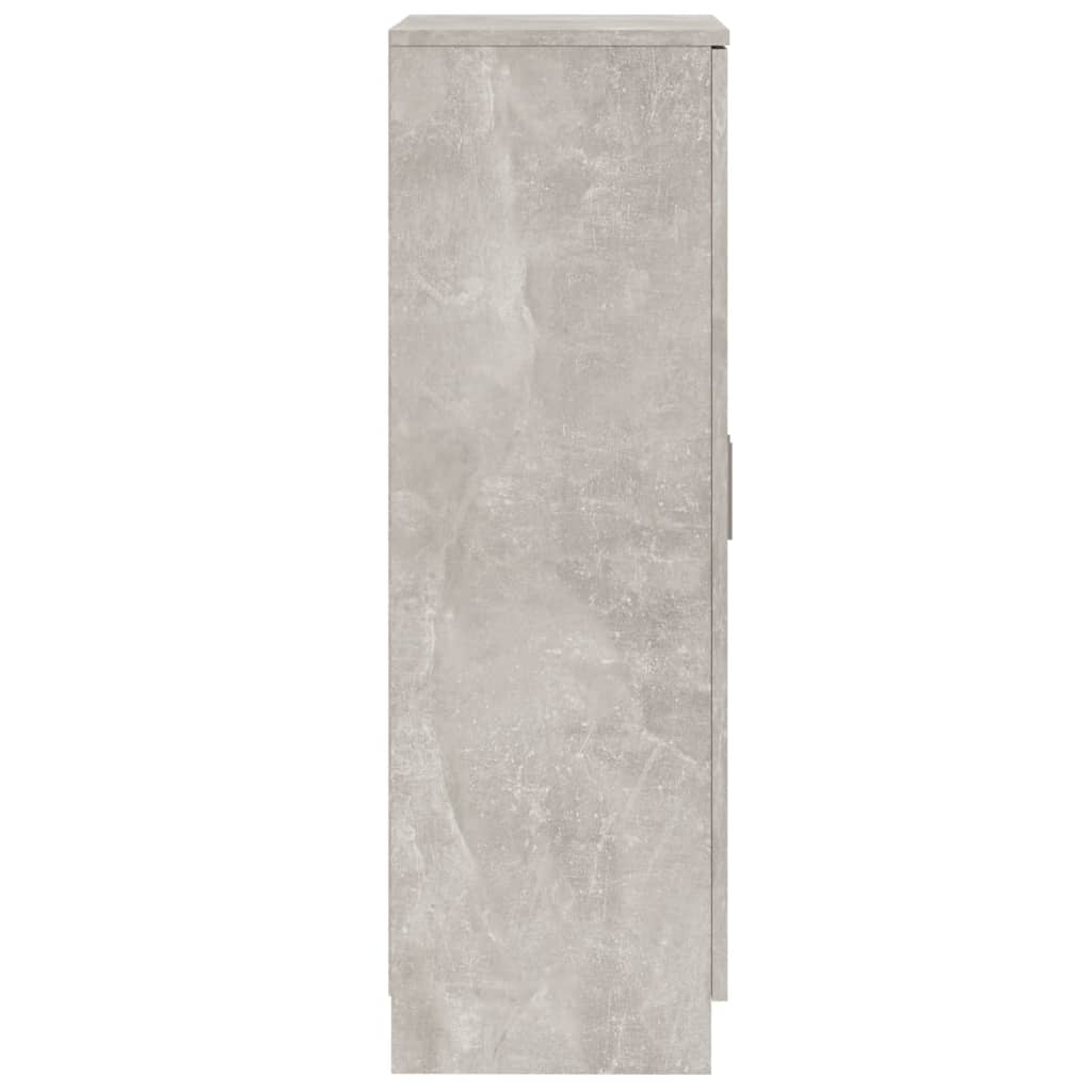 Scarpiera Grigio Cemento 55x35x108 cm in Legno Multistrato - homemem39