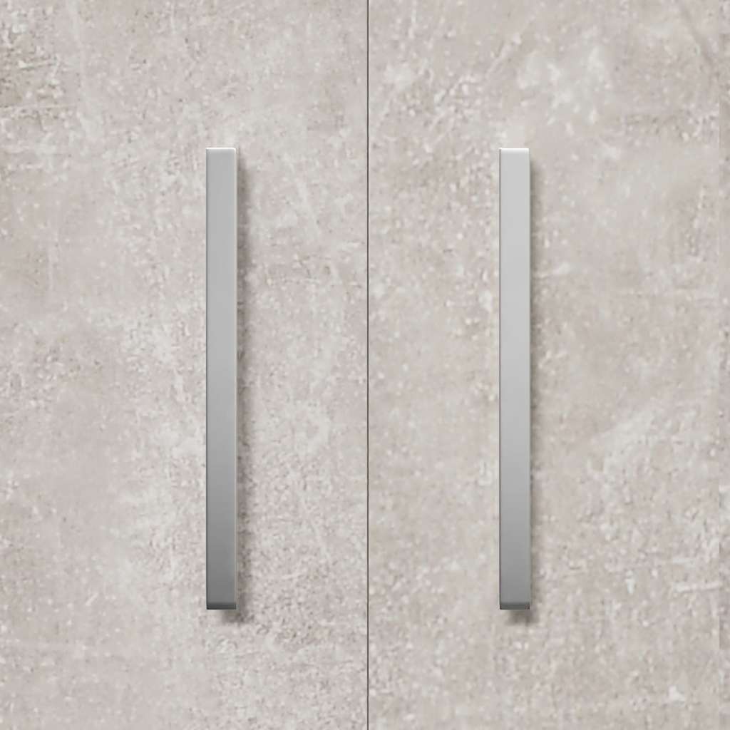 Scarpiera Grigio Cemento 55x35x108 cm in Legno Multistrato | homemem39