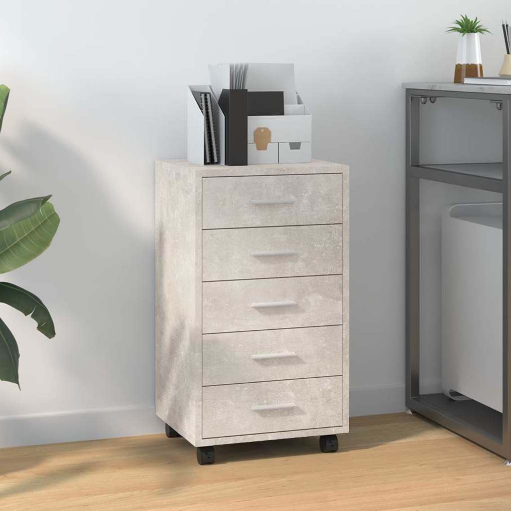 Cassettiera con Ruote in legno multistrato