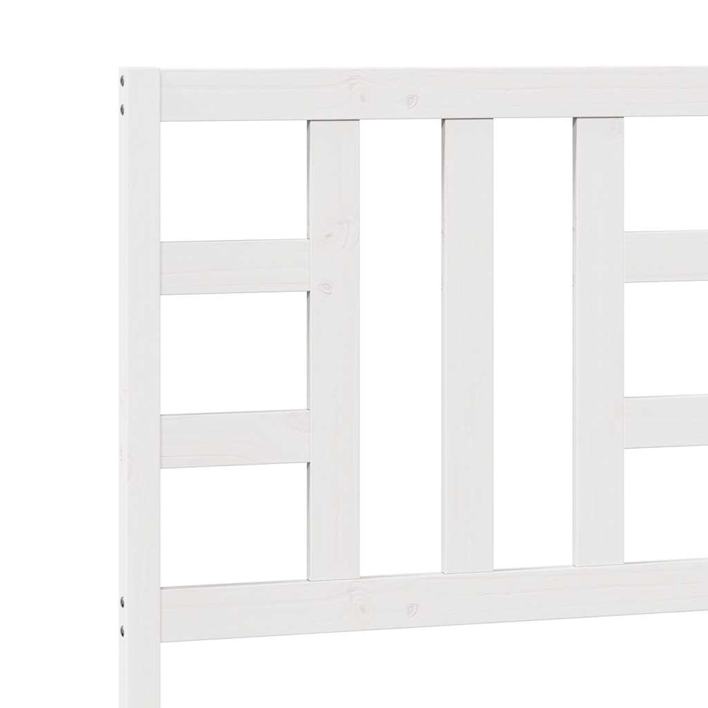 Weißes Bettkopfteil 81x4x100 cm aus massivem Kiefernholz
