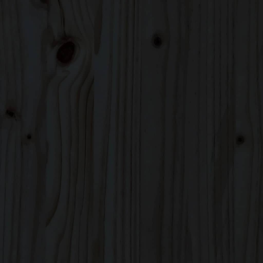 Testiera per Letto Nera 81x4x100 cm in Legno Massello di Pino