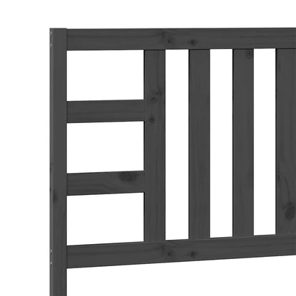 Testiera per Letto Grigia 96x4x100 cm in Legno Massello di Pino