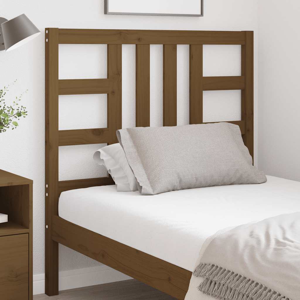 Testiera per Letto Ambra 96x4x100 cm in Legno Massello di Pino | homemem39