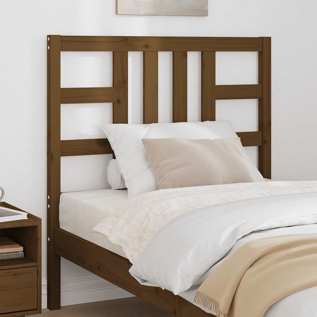 Testiera per Letto Ambra 96x4x100 cm in Legno Massello di Pino | homemem39